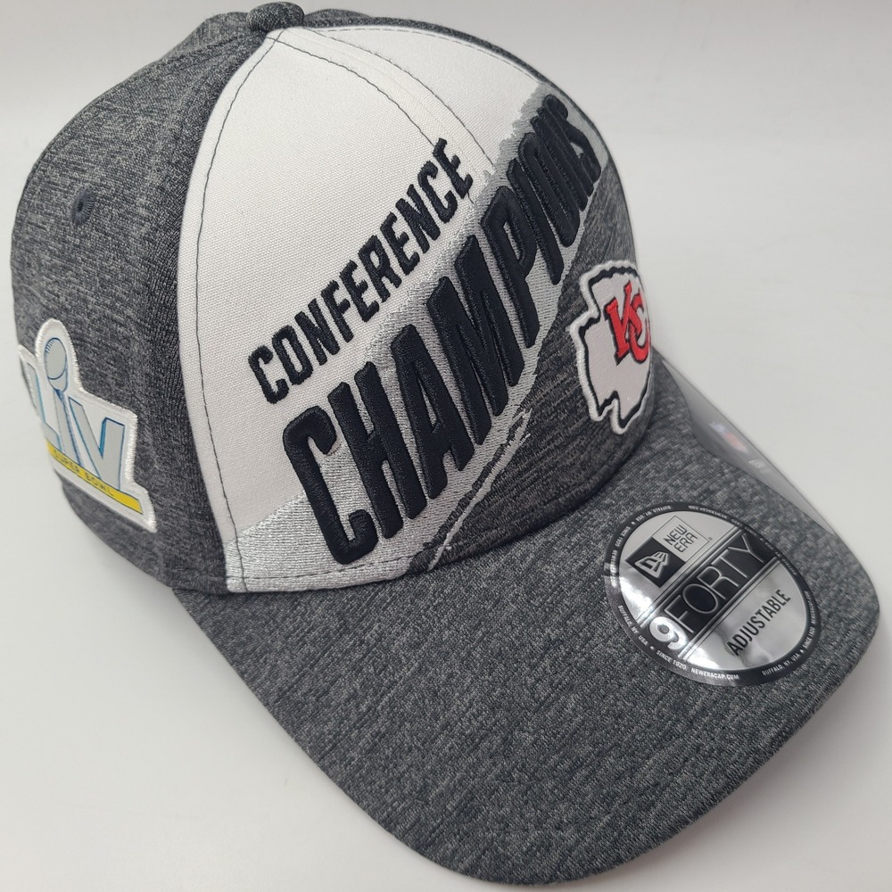 Kansas City Chiefs Hat Snapback New Era 9Forty Gray NFL LV Conference Champions